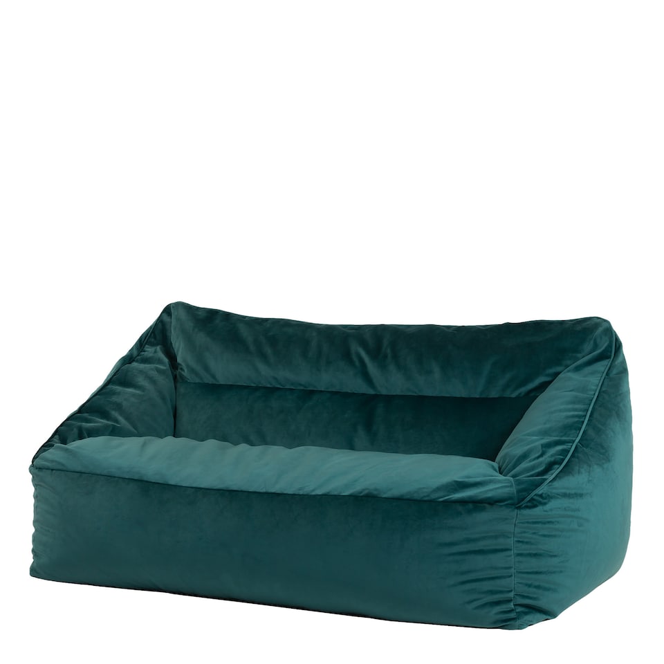 image 1 of Cecilia Bean Bag Sofa Teal Green Giant Velvet Bean Bag Chair | Green | Teal Green | XL | 1