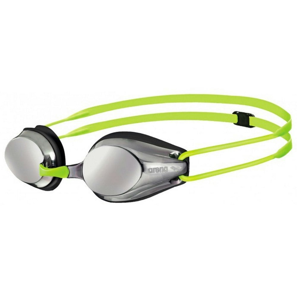 Arena Childrens/Kids Tracks Swimming Goggles - Silver/Black/Fluorescent Lime - One Size