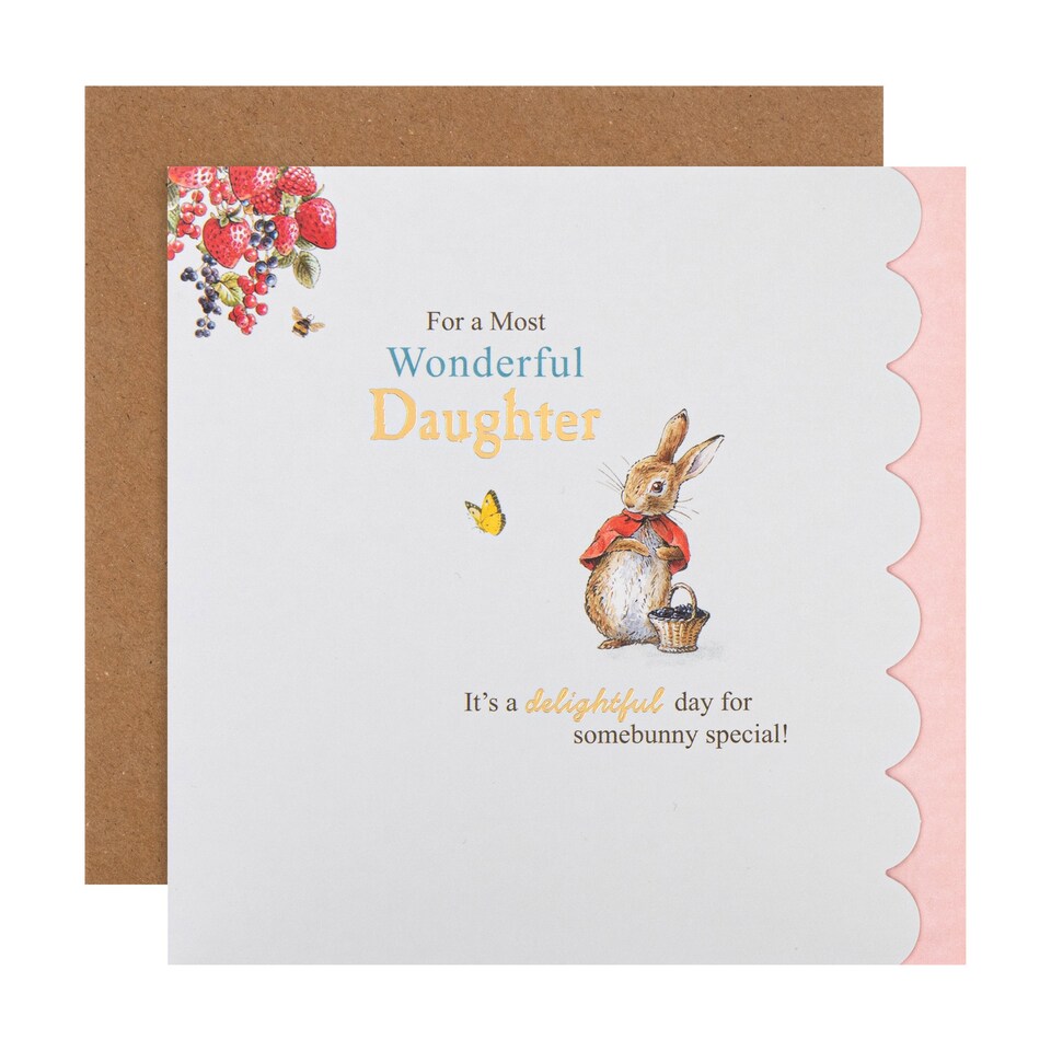 image 1 of Hallmark Birthday Card For Daughter - Beatrix Potter's Peter Rabbit Design