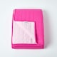 image 2 of Homescapes Cotton Quilted Reversible Bedspread Pink and Cerise - 150 x 200 cm | Pink | 1