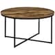 image 1 of HOMCOM Coffee Table Industrial Round Side Table w/ Metal Frame for Living Room 