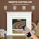 image 6 of HOMCOM Electric Fireplace with RGB LED Lights, Realistic Flame Effect & 3 Brightness Levels, 1800W Inset Electric Fire and Mantel Reach up to 30 m² Space with Remote & Timer for Living Room, White