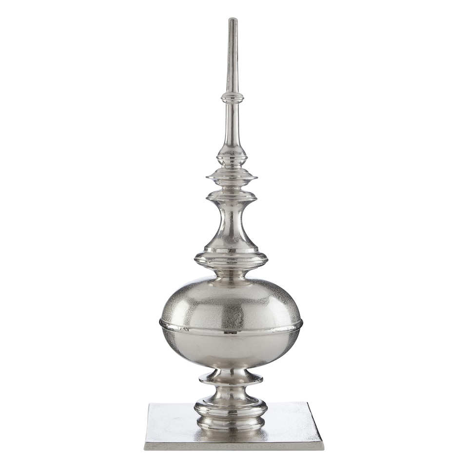 image 1 of Interiors By Premier Sleek Large Rough Nickel Obelisk, Striking Decorative Wooden Obelisk, High Quality Constructed Obelisk