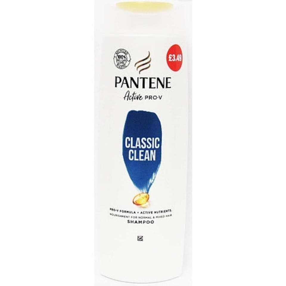 Pantene Shampoo Classic Clean 400ml (Pack of 6)