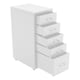 image 2 of Living and Home File Cabinet with Wheels - 5 Drawers White