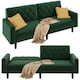 image 2 of Yaheetech Upholstered Couch w/ Adjustable Backrest Green