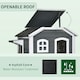 image 2 of PawHut Wooden Cat House Cat Cave Pet Shelter Condos Outdoor Grey