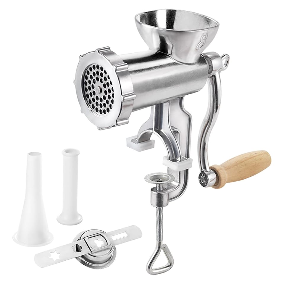 image 1 of Metaltex 3-in-1 Meat Grinder With Sausage Attachment - Silver