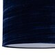 image 6 of Chrome Angled Floor Lamp with Navy Blue Crushed Velvet Shade | Chrome | Blue | Small | 1