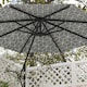 image 9 of Outsunny 3m Convertible Cantilever Parasol and Centrepost Garden Parasol with Cross Base, 360 Rotation Banana Parasol with Crank Handle and 8 Ribs, Hanging Patio Umbrella, Black and White
