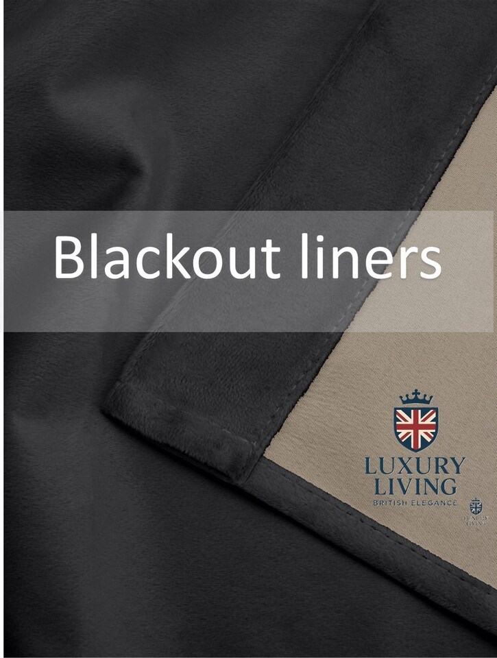 image 1 of Triple Woven Blackout Velvet Ring Top Curtains with Cascading Diamante Studs 117cm x 229cm Black | Black | Black | 1