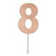 image 1 of Bristol Novelty Diamond Number Cake Topper - Rose Gold - 8 Pink
