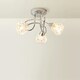 image 2 of ValueLights Astley 3 Way Chrome Cross Over Ceiling Light | Chrome