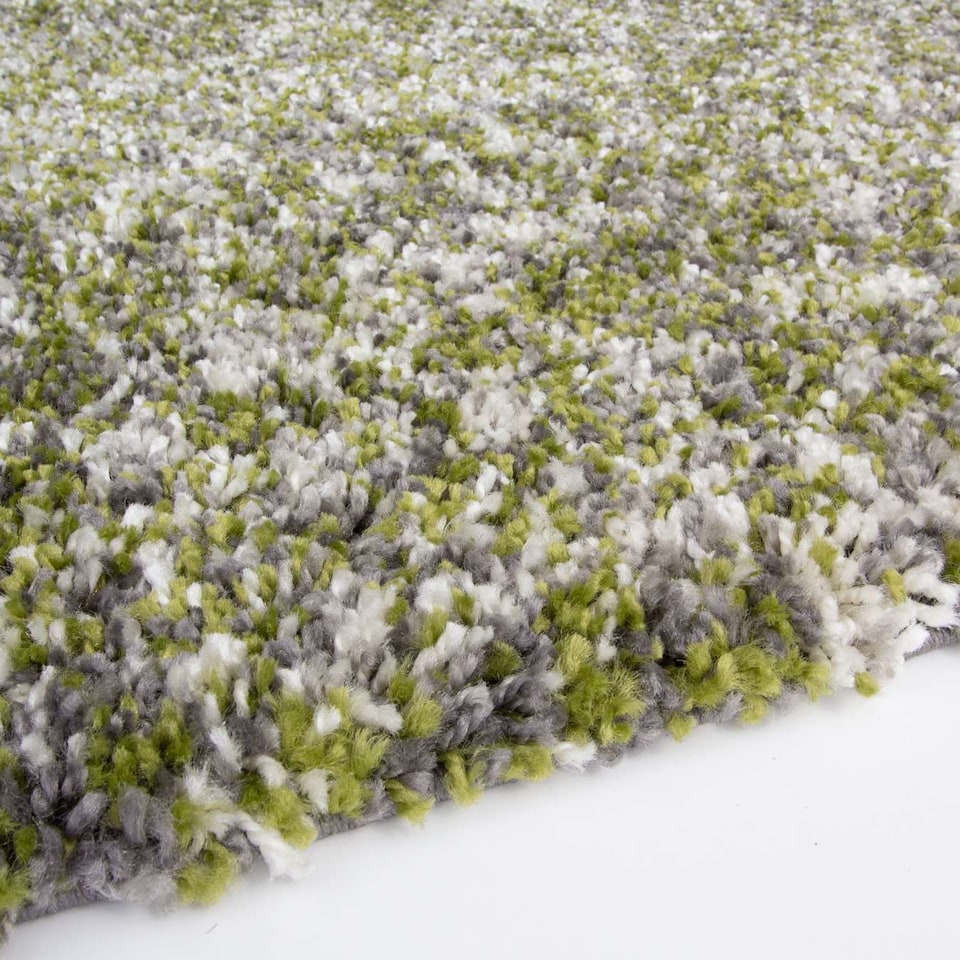 image 1 of KUKOON Dark Green Grey Mottled Shaggy Rug 120cm x 170cm