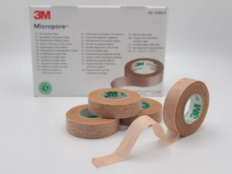 Micropore Tape Tan 1.25cm Box of 24