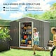 image 3 of Outsunny 8 x 6ft Garden Storage Shed w/ Double Sliding Door Outdoor Light Grey