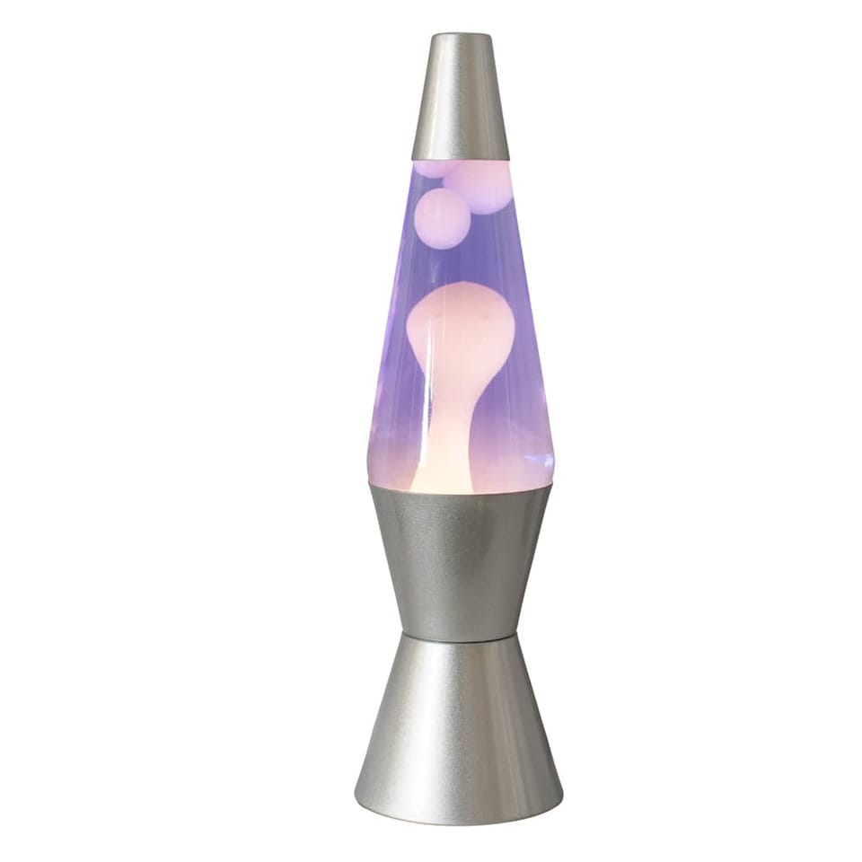 image 1 of ValueLights Razzo Lava lamp Clear Silver Decoration Integrated Bulb