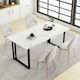 image 6 of COSTWAY Dining Chairs Set of 2 Accent Chairs Grey