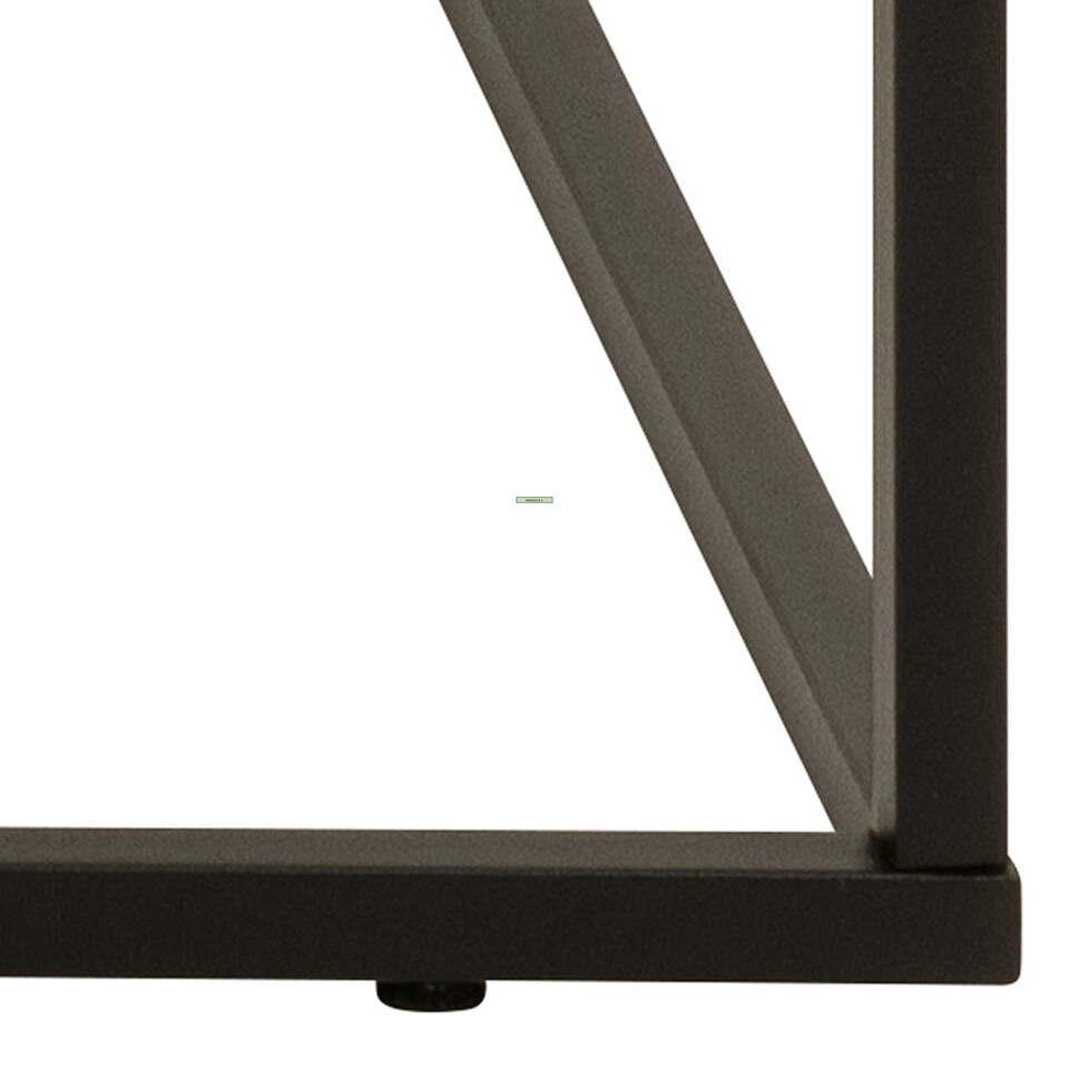 image 1 of Barossa Coffee Table with Light Oak Top & Black Steel Base 110x55x45cm