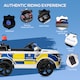 image 3 of HOMCOM 12V Electric Car for Kids, Ride on Police Car with 2 Motors, Remote Control, Siren Flashing Lights, Suspension, USB, Auxiliary Wheels, Pull handle, for 3-6 Years, White
