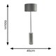 image 3 of ValueLights Lexy Chrome Dimmable Floor Lamp with Grey Velvet with Chrome Inner Lamp Shade and LED Bulb