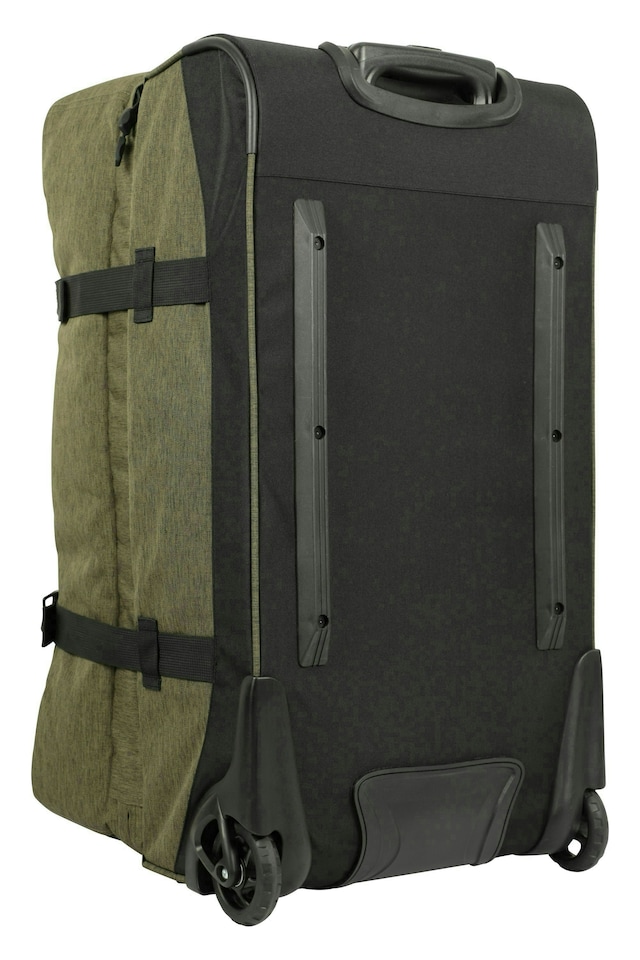image 1 of Mountain Warehouse Wander Wheelie Bag Large Durable Sturdy Travel Rucksack 100L | Green | Khaki