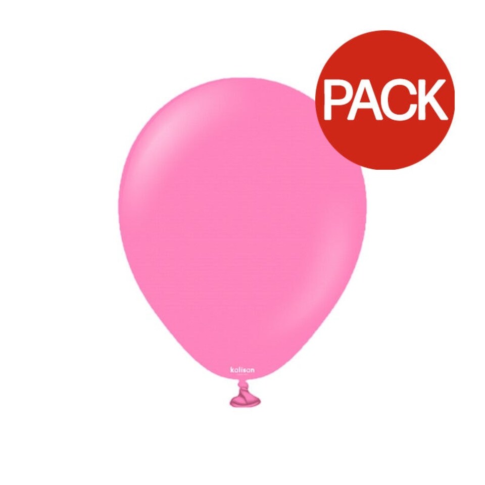 Kalisan Latex Standard Balloons (Pack of 100) - Queen Pink - One Size