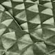 image 3 of Homescapes Sage Green Geometric Triangle Velvet Throw - 200 x 230 cm | Green | 1