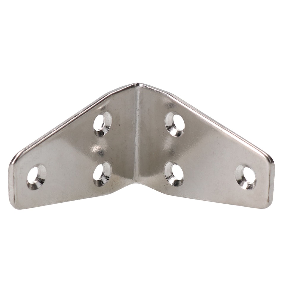 image 1 of Marine Angle Bracket 90 Degree Brace Marine Stainless Steel 56mm x 35mm 2PK