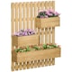 image 9 of Outsunny Wooden Garden Planters with Trellis Wall-mounted Raised Bed