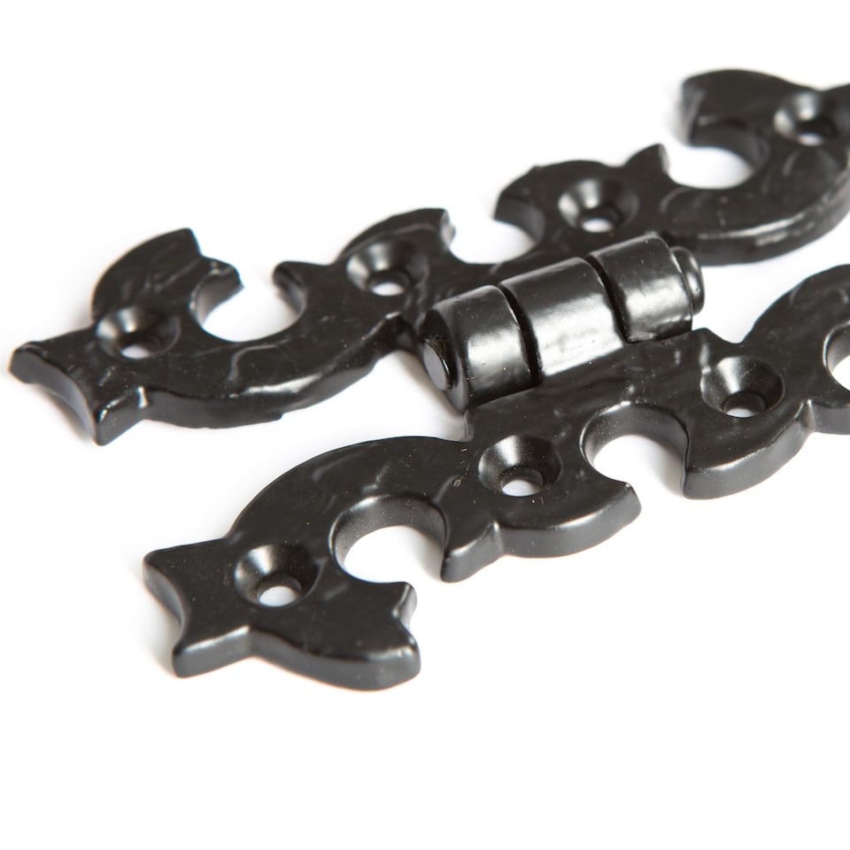 image 1 of Hammer & Tongs Ornate Cabinet Hinge - H95mm - Black | Black | Black