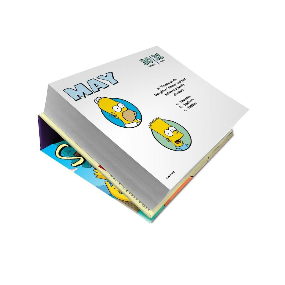 image 1 of THE SIMPSONS 2026 DESK BLOCK CALENDAR