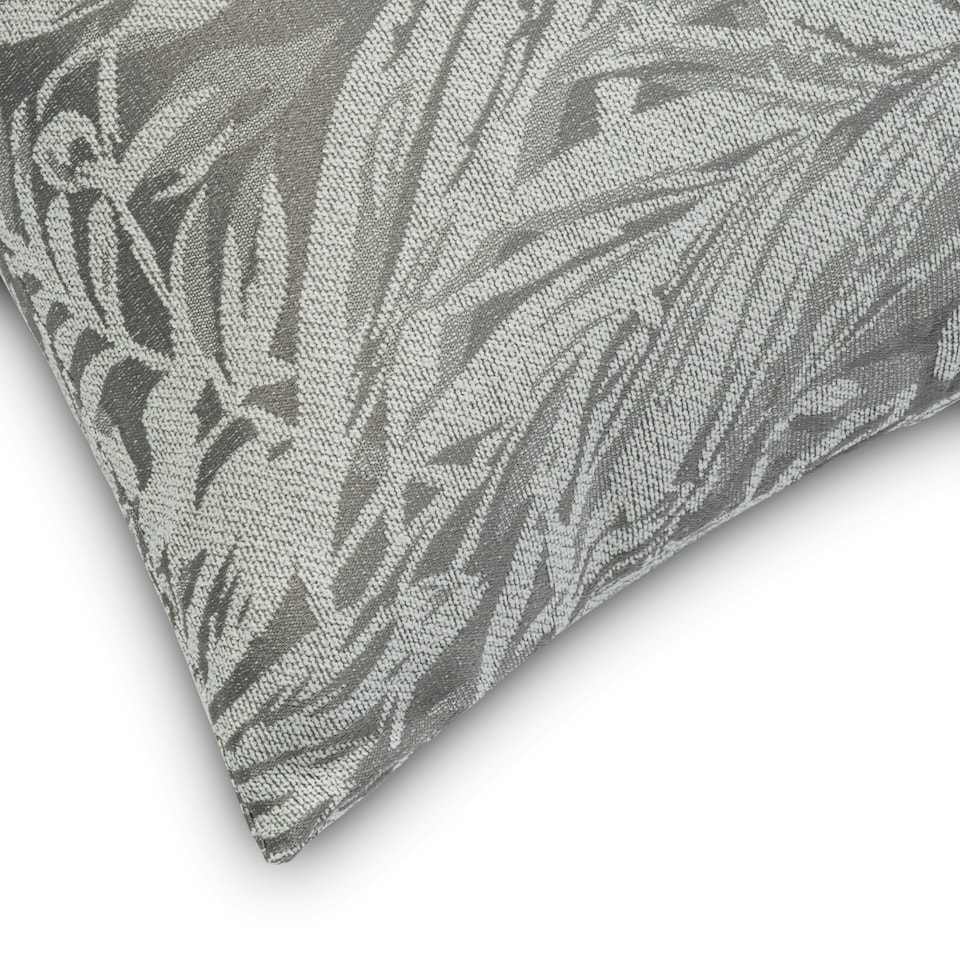 image 1 of Botanic Floral Soft Chenille 45cm x 45cm Silver Cushion Set of 4 | Silver | White | 45cm x 45cm x 10cm | 4
