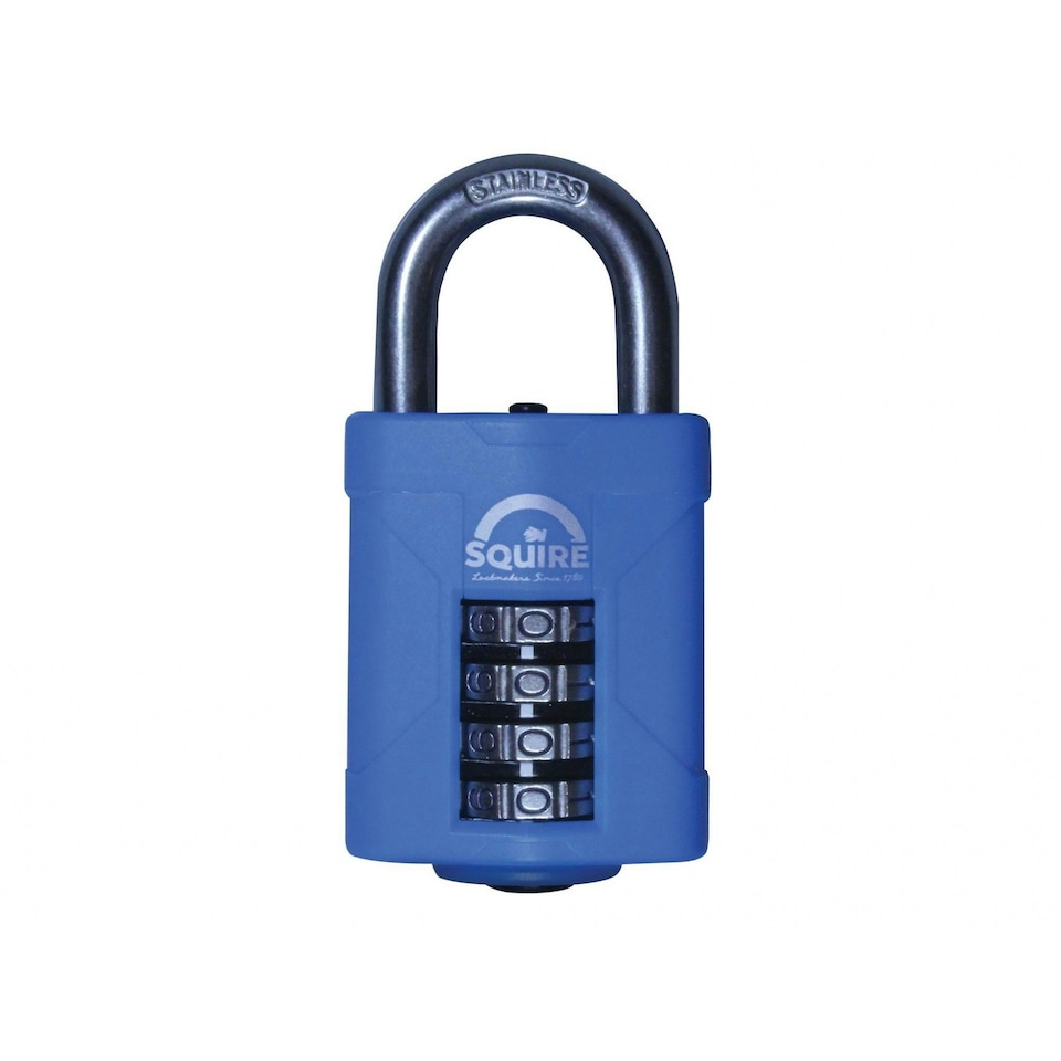 Squire Rustproof Marine Combi Padlock - Multi Colour - 50mm, Boxed