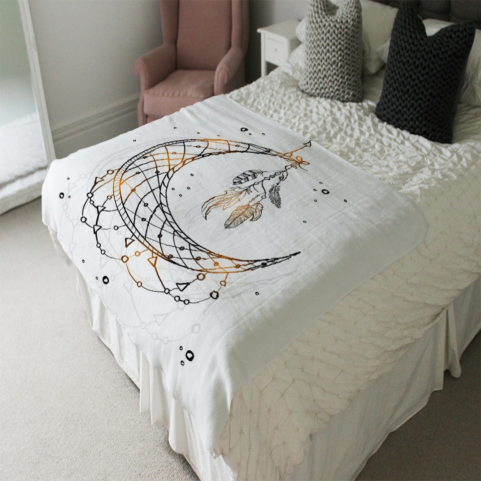 image 1 of Dream Catcher with Crescent Moon (Blanket)
