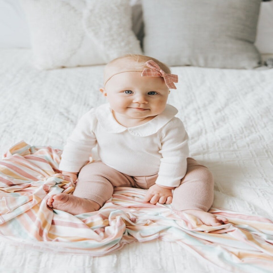 image 1 of Copper Pearl Knitted Swaddle Blanket Enchanted