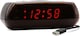 image 1 of Acctim Miramar Digital Alarm Clock USB Mains Powered with Battery Backup Red LED Bedside Alarm Clock