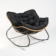 image 1 of OHS Bali Garden Rocking Chair Outdoor Metal Frame Chairs with Cushion