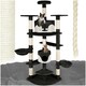image 1 of Cat Tree Nelly - 204 cm tall, sisal scratching posts, toy & anti-tip protection - Black/White