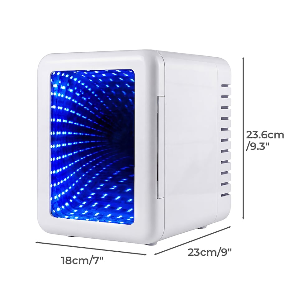 image 1 of Spector Portable Camping Fridge Freezer, Heat & Cool, 7 LED Lights, White