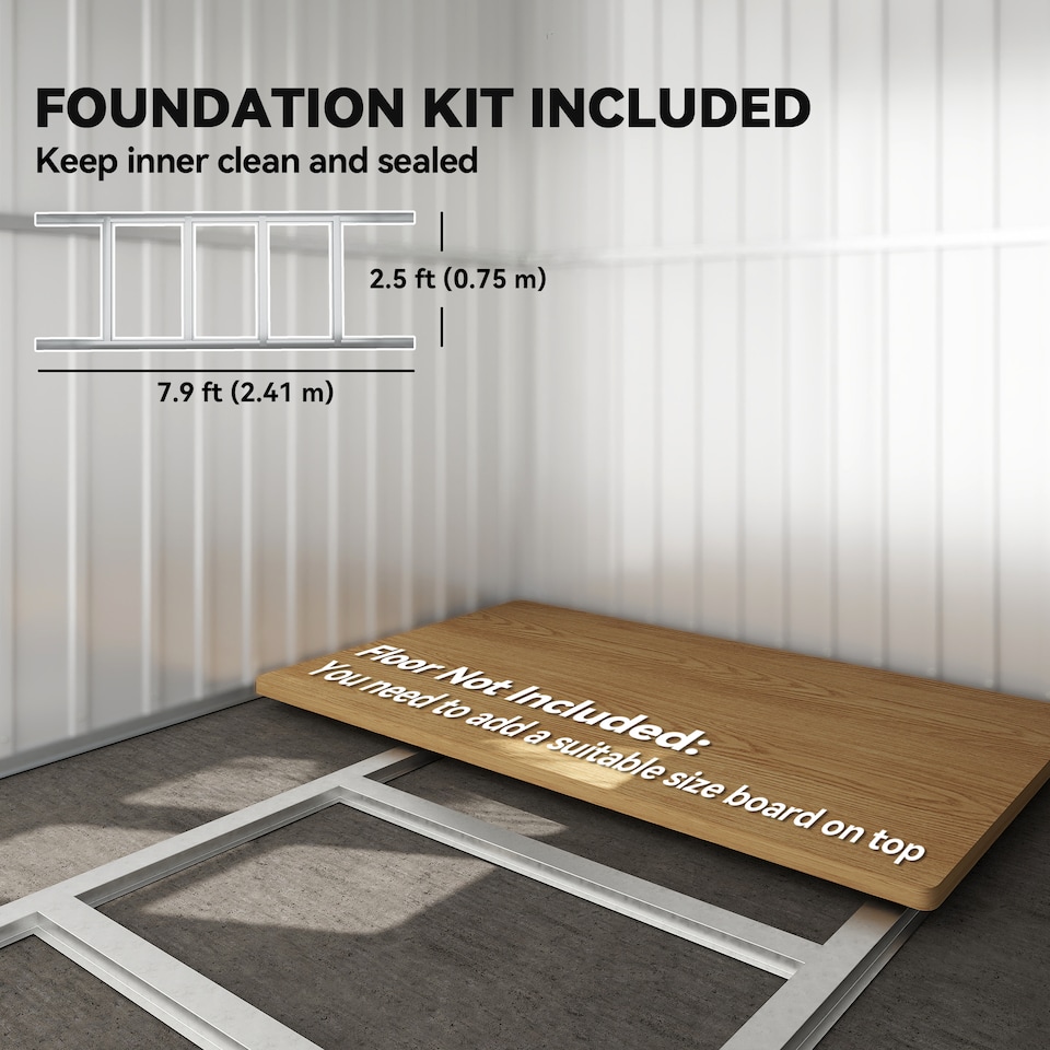 image 1 of Outsunny 8.5 x 6ft Storage Shed Galvanised Steel Garden Shed, Metal Shed with Foundation Kit, Window, Lockable Wide Doors and Air Vents for Outdoor Patio, Dark Grey | Grey | 1