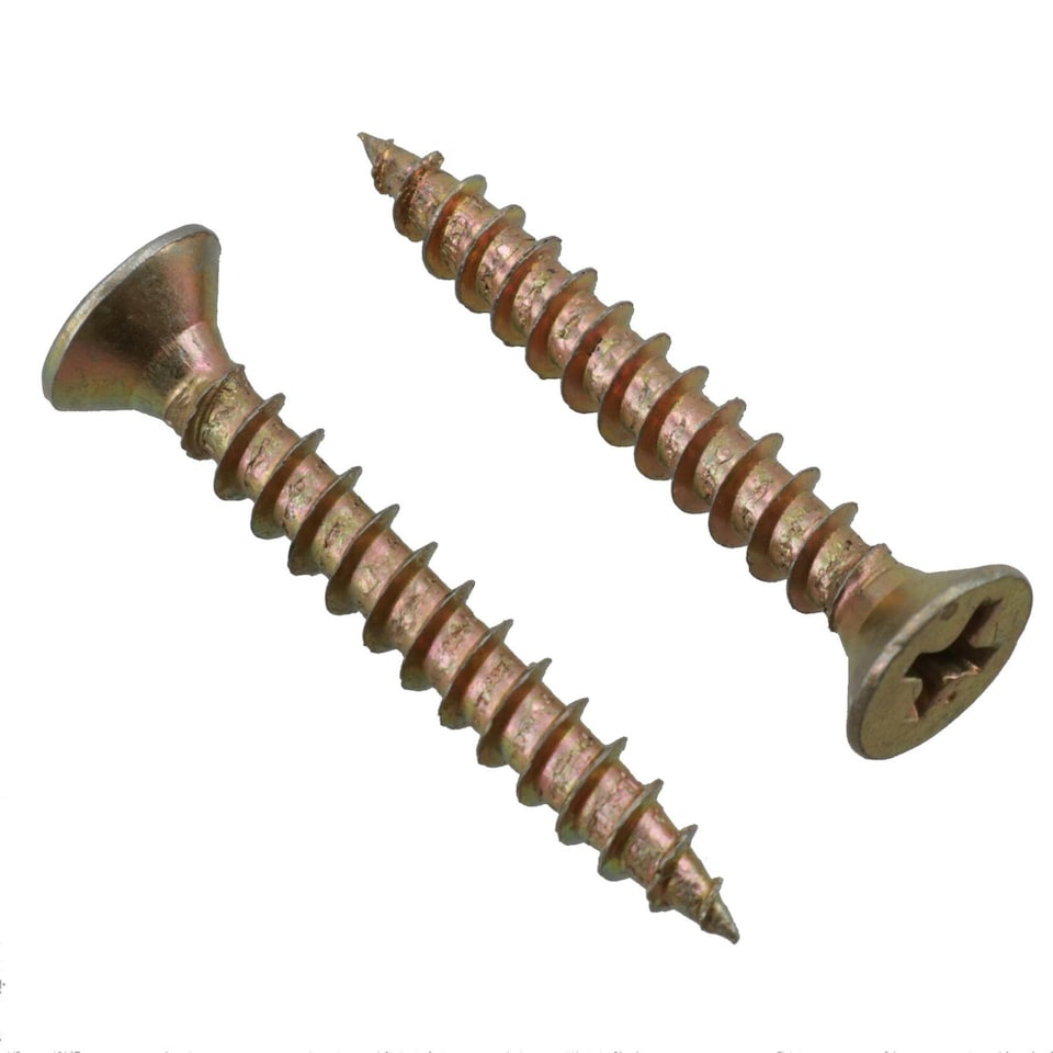 image 1 of Countersunk Multi Purpose Chipboard Wood Timber Screws 30mm Long 120pc