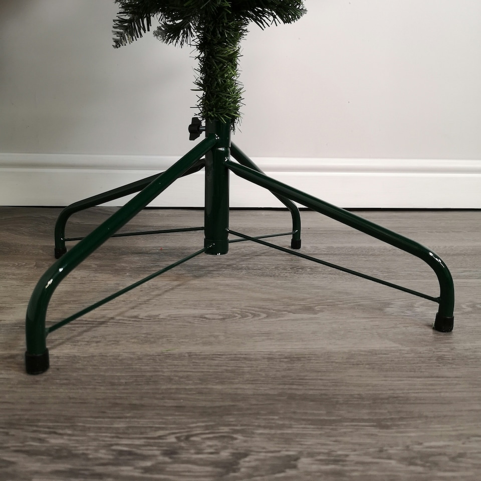 image 1 of 6ft (180cm) Snowtime PVC Upside Down Frosted Green Snow Tipped Christmas Tree