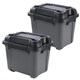 image 2 of 2 x 31 Litres Indoor Outdoor Heavy Duty Black Storage Bunker Trunks Ideal For DIY Use Tradesman & Handyman Black