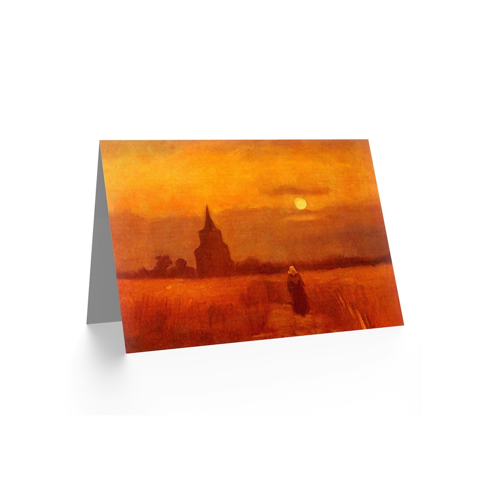 image 1 of Vincent Van Gogh Old Tower In Fields 1884 Old Master Art Card