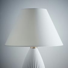 14“ Linen Coolie shade in Cream Cream