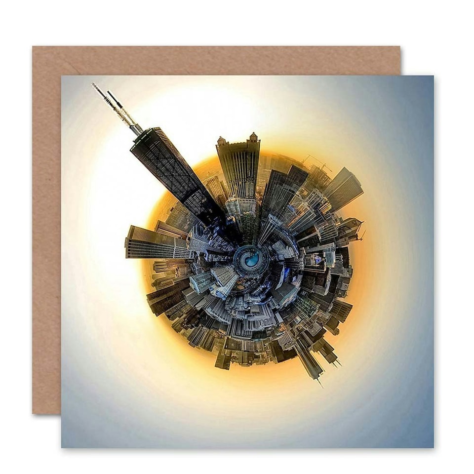 image 1 of Little World Chicago Skyline Wheel Art Card