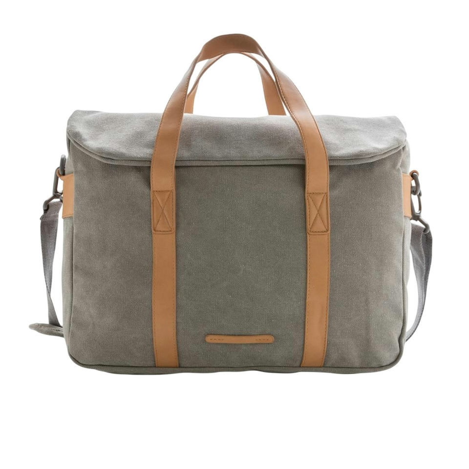 image 1 of XD Collection Canvas Laptop Bag - Grey - One Size | Grey