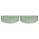 image 1 of Harbour Housewares Semicircular Galvanised Steel Raised Garden Beds - 120cm x 60cm - Green - Pack of 2 | Green | Green