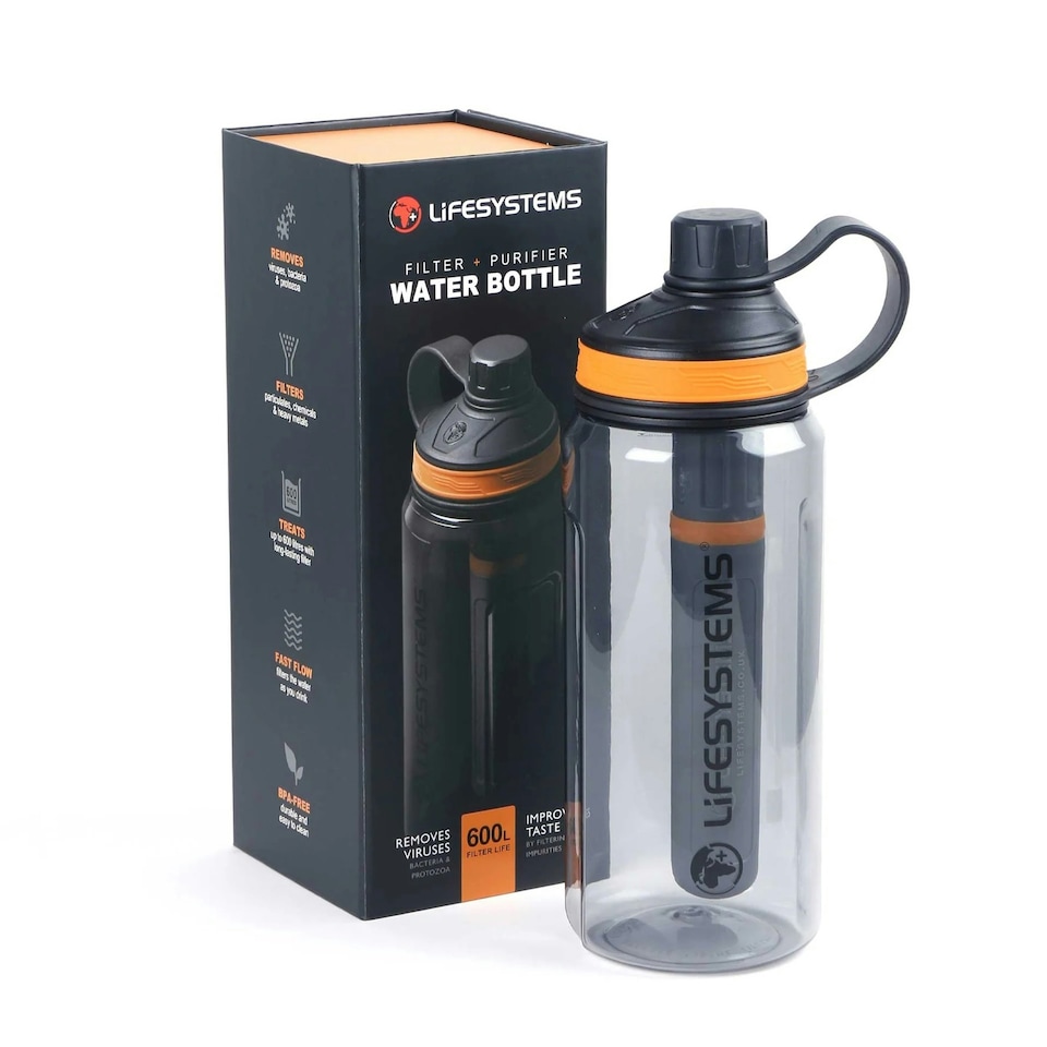 image 1 of Lifesystems Filtrating Tritan Water Bottle BPA Free 1L Orange | 1L